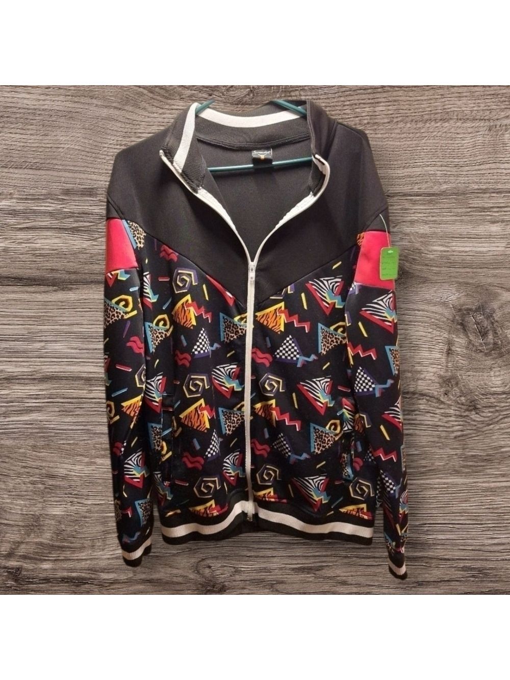 Screenshot Brand Mens Black Neon Jacket Large